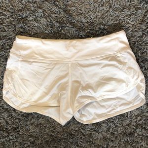White Lululemon Speed Short